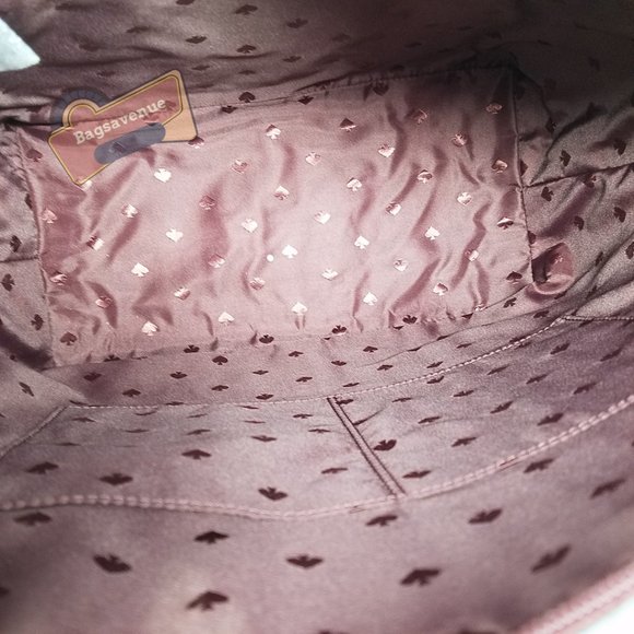 #bagsavenue Penny Greta Court Cherrywood Glitter Maroon Glitter Tote Kate Spade - Picture 7 of 14